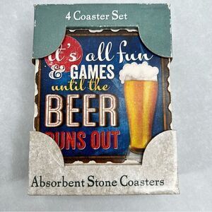 COASTER SET OF 4 ABSORBENT STONE COASTERS